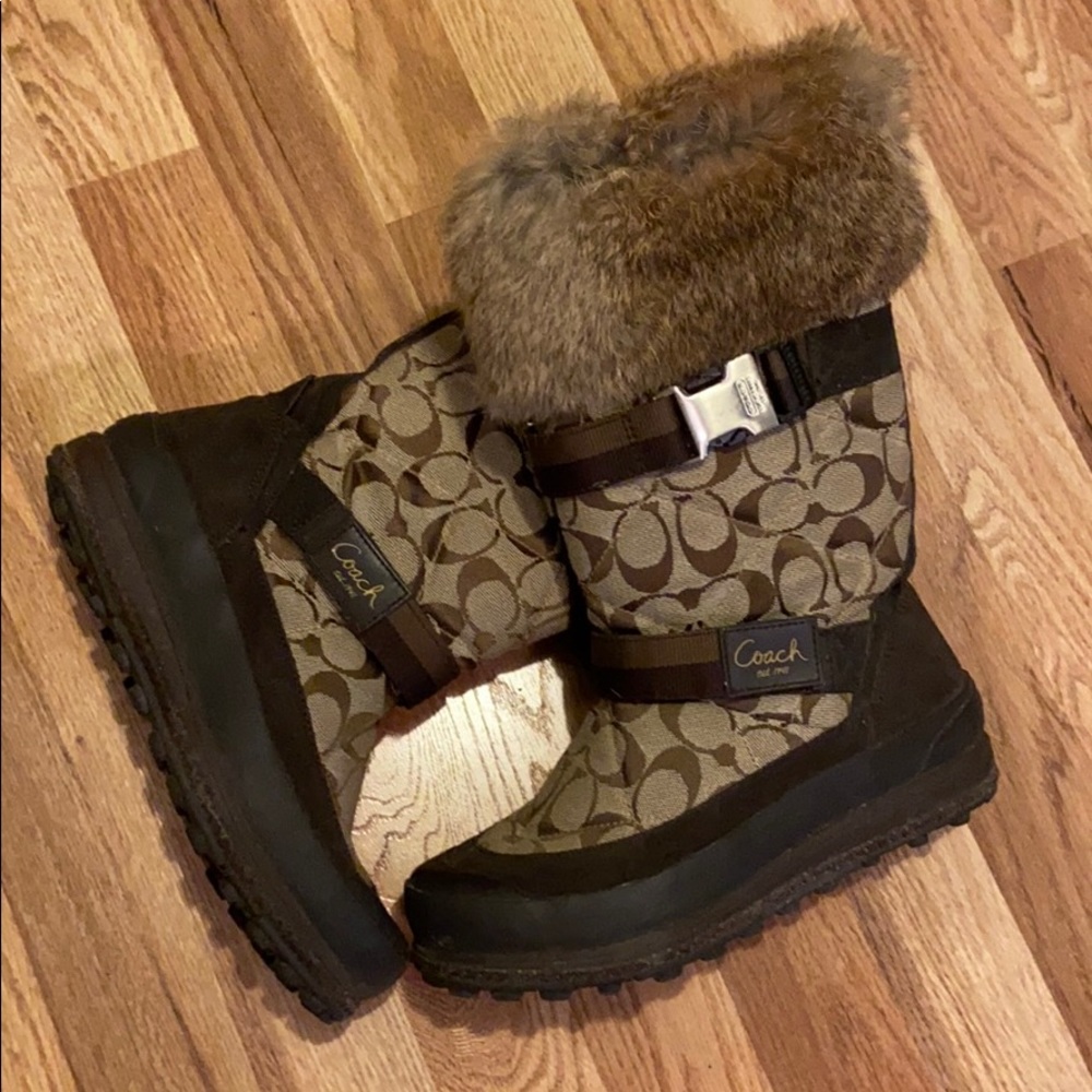 ❤️SALE❤️ Coach Winter Boots with Fur 6.5